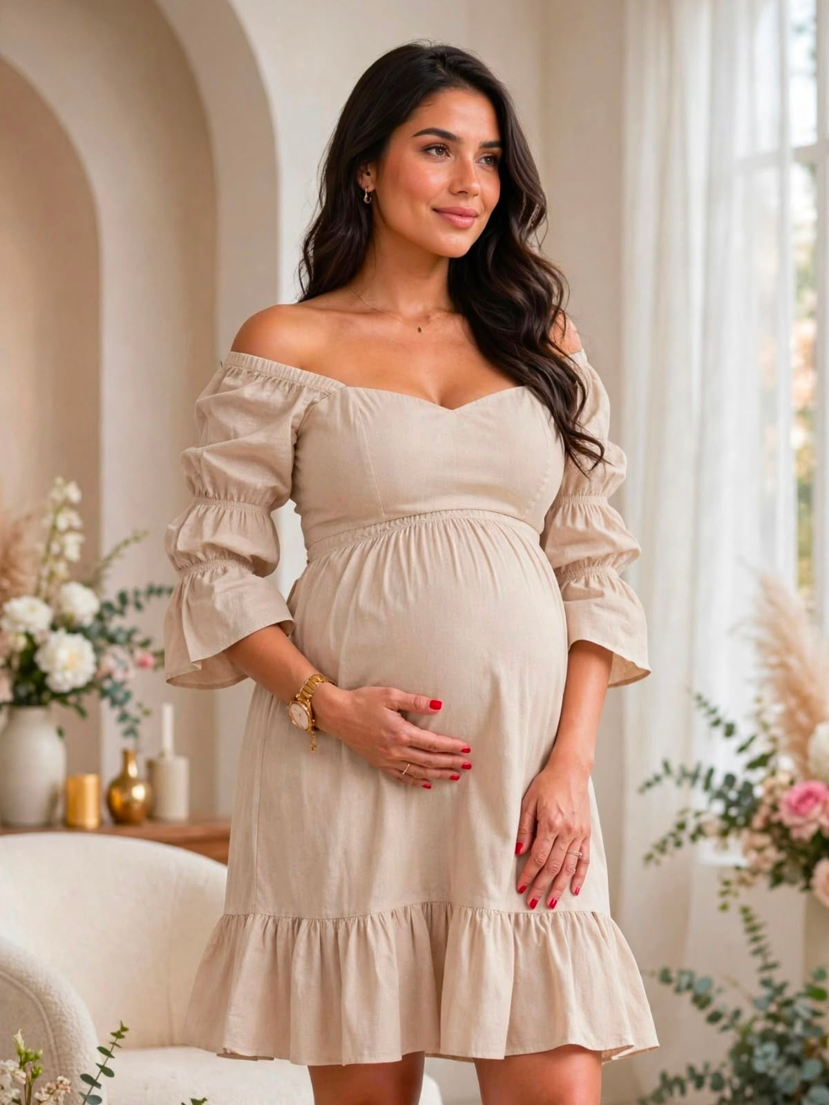 VESTIDO MATERNO PÉTALO