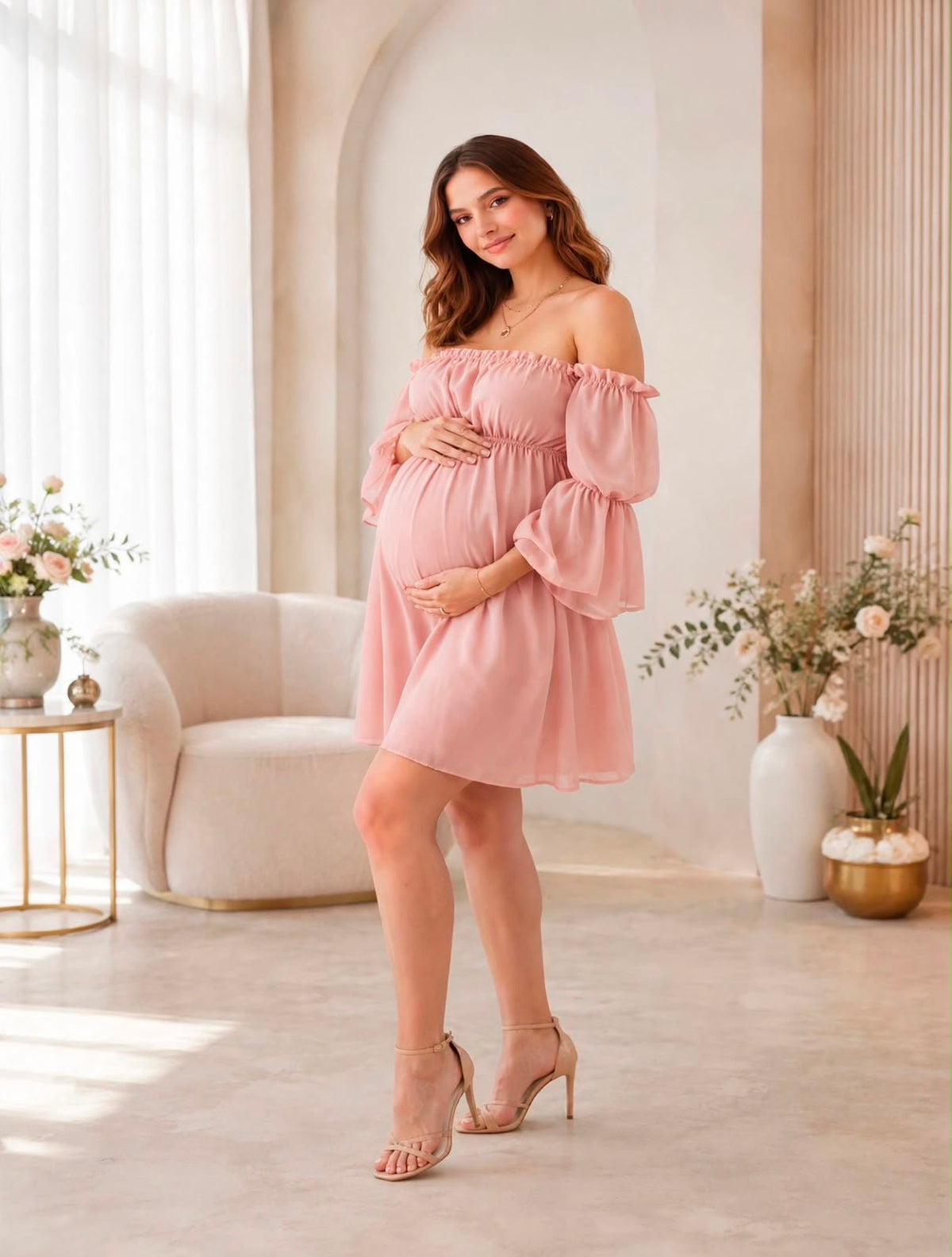 VESTIDO MATERNO ÍNDIGO